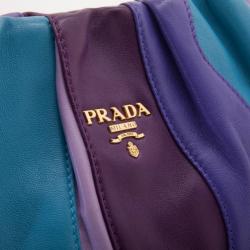 Prada Striped Leather Hobo