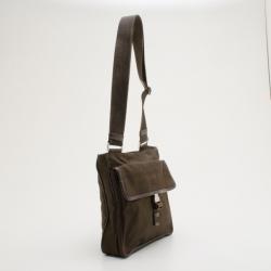 Pre Owned Prada Brown Nylon Crossbody Bag