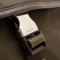 Pre Owned Prada Brown Nylon Crossbody Bag