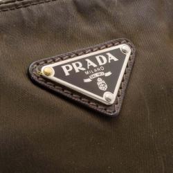 Pre Owned Prada Brown Nylon Crossbody Bag