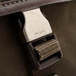 Pre Owned Prada Brown Nylon Crossbody Bag