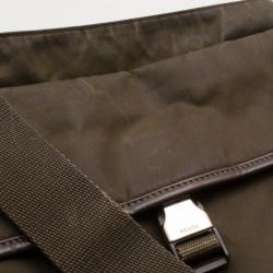 Pre Owned Prada Brown Nylon Crossbody Bag