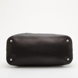 Pre Owned Prada Black Nylon and Cervo Leather Bauletto Bowler Bag 