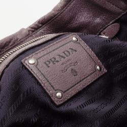 Pre Owned Prada Smoke Ombré Glazed Deerskin Chain Bag