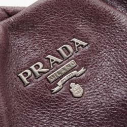 Pre Owned Prada Smoke Ombré Glazed Deerskin Chain Bag