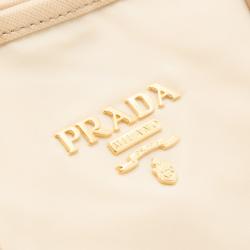 Pre Owned Prada Beige Tessuto Saffian Soia Tote 