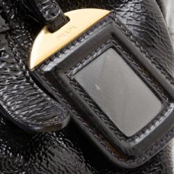 Pre Owned Prada Black Patent Leather Satchel