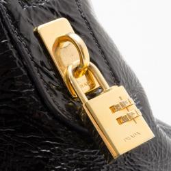 Pre Owned Prada Black Patent Leather Satchel