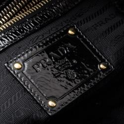 Pre Owned Prada Black Patent Leather Satchel