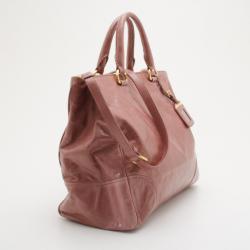 Pre Owned Prada Pink Vitello Shine Antik Shopping tote
