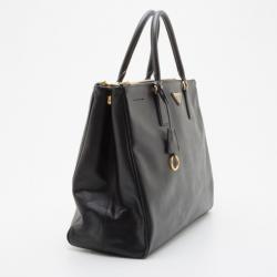 Pre Owned Prada Black Saffiano Large Executive Tote