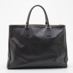 Pre Owned Prada Black Saffiano Large Executive Tote