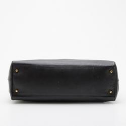Pre Owned Prada Black Saffiano Large Executive Tote