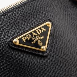 Pre Owned Prada Black Saffiano Large Executive Tote