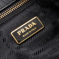 Pre Owned Prada Black Saffiano Large Executive Tote