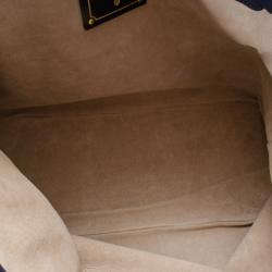 مملوكة مسبقًا Prada Navy Baltico Soft Calf Leather Tote