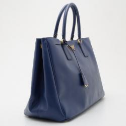مملوكة مسبقًا Prada Bluette Saffiano Lux Leather Tote Bag 