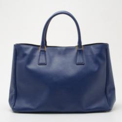 مملوكة مسبقًا Prada Bluette Saffiano Lux Leather Tote Bag 