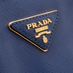 مملوكة مسبقًا Prada Bluette Saffiano Lux Leather Tote Bag 