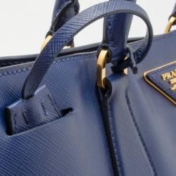 مملوكة مسبقًا Prada Bluette Saffiano Lux Leather Tote Bag 