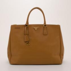 Pre Owned Prada Caramel Saffiano Lux Tote