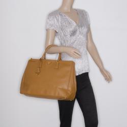 Pre Owned Prada Caramel Saffiano Lux Tote