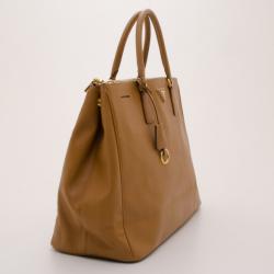 Pre Owned Prada Caramel Saffiano Lux Tote
