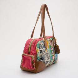 Pre Owned Prada Multicolor Venezia Printed Canvas Satchel