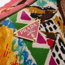 Pre Owned Prada Multicolor Venezia Printed Canvas Satchel