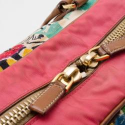 Pre Owned Prada Multicolor Venezia Printed Canvas Satchel