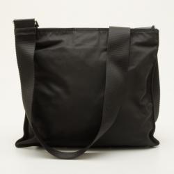 Pre Owned Prada Black Vela Nylon Messenger Bag 