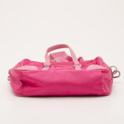 Pre Owned Prada Pink Tessuto Nylon Satchel