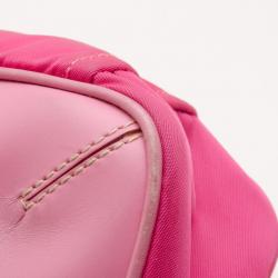 Pre Owned Prada Pink Tessuto Nylon Satchel