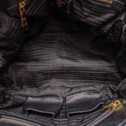 Pre Owned Prada Black Nappa Gaufre Tote 