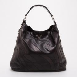 Pre Owned Prada Black Nappa Leather Mordore Hobo