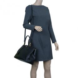 Pre Owned حقيبة برادا دوبل لوكس سافيانو سوداء