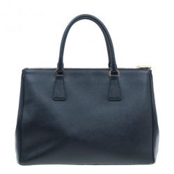 Pre Owned حقيبة برادا دوبل لوكس سافيانو سوداء