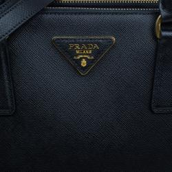 Pre Owned حقيبة برادا دوبل لوكس سافيانو سوداء