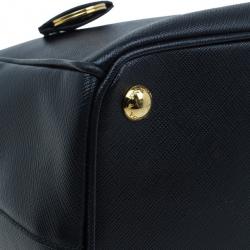 Pre Owned حقيبة برادا دوبل لوكس سافيانو سوداء