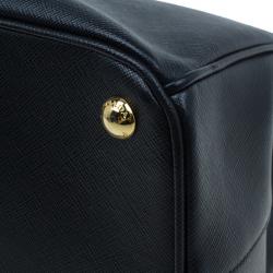 Pre Owned حقيبة برادا دوبل لوكس سافيانو سوداء