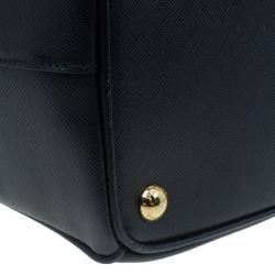 Pre Owned حقيبة برادا دوبل لوكس سافيانو سوداء