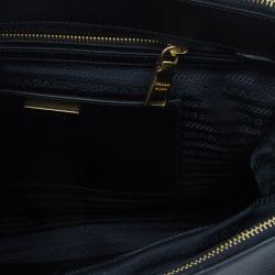 Pre Owned حقيبة برادا دوبل لوكس سافيانو سوداء