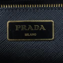 Pre Owned حقيبة برادا دوبل لوكس سافيانو سوداء