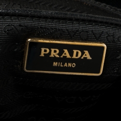 Pre Owned Prada Black Saffiano Lux Leather Medium Galleria Tote
