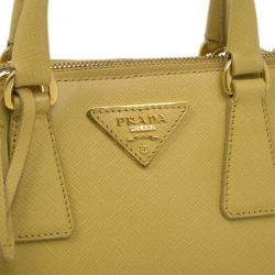 Pre Owned Prada Yellow Small Saffiano Promenade Bag