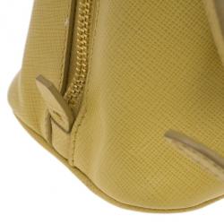 Pre Owned Prada Yellow Small Saffiano Promenade Bag