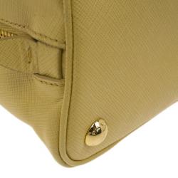 Pre Owned Prada Yellow Small Saffiano Promenade Bag