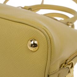 Pre Owned Prada Yellow Small Saffiano Promenade Bag