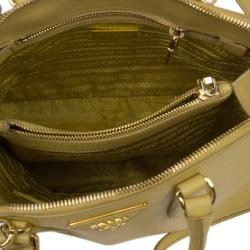 Pre Owned Prada Yellow Small Saffiano Promenade Bag