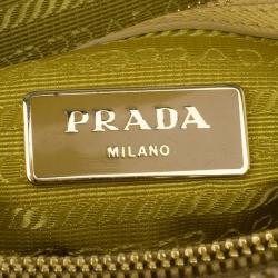 Pre Owned Prada Yellow Small Saffiano Promenade Bag